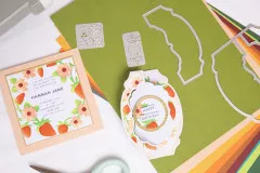 Sizzix Layered Stencils by Jennifer Ogborn - Strawberry Wreath