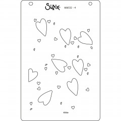 Sizzix - Layered Stencils by Kath Breen - Mark Making Hearts