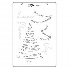 Sizzix - Clear Stamps with Stencil by Stacey Park - Cosmopolitan Christmas, Merry & Light