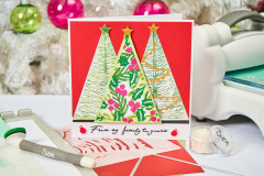 Sizzix - Clear Stamps with Stencil by Stacey Park - Cosmopolitan Christmas, Merry & Light