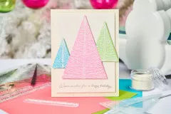 Sizzix - Clear Stamps with Stencil by Stacey Park - Cosmopolitan Christmas, Merry & Light