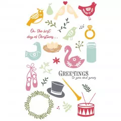 Sizzix - Clear Stamps by Catherine Pooler - 12 Days of Christmas