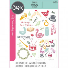 Sizzix - Clear Stamps by Catherine Pooler - 12 Days of Christmas