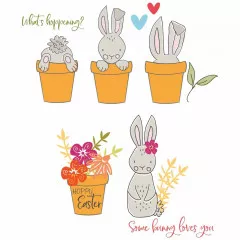 Sizzix - Clear Stamps by Catherine Pooler - Bunny Bits & Blooms