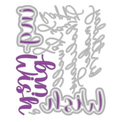 Thinlits Die by Stacey Park - Take Two's, Wish Sentiment