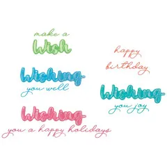 Thinlits Die by Stacey Park - Take Two's, Wish Sentiment