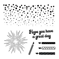 Thinlits Die with Stamps by 49 and Market - Birthday Wishes