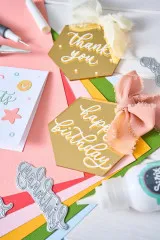 Thinlits Die by Letters by Shells - Cheerful Phrases