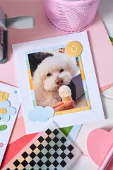 2D Mini Embossing Folder by Letters by Shells - Checkered Pattern