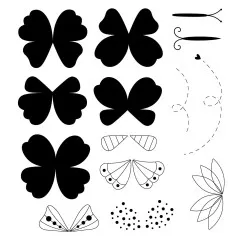 Sizzix - Clear Stamps by Catherine Pooler - Bright Butterflies #1