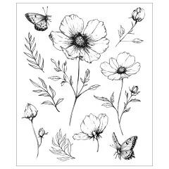Sizzix - Clear Stamps by Willow Wolfe - Cosmo and Butterflies