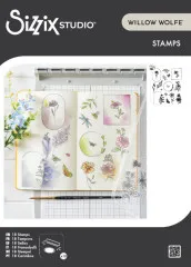 Sizzix - Clear Stamps by Willow Wolfe - Floral Frames and Mini Flowers