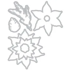 Framelits Die Set with Stamps by 49 and Market - Poinsettia Trio