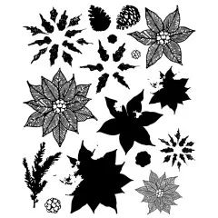 Framelits Die Set with Stamps by 49 and Market - Poinsettia Trio