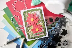 Framelits Die Set with Stamps by 49 and Market - Poinsettia Trio