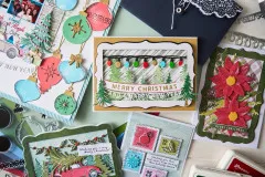 Framelits Die Set with Stamps by 49 and Market - Poinsettia Trio