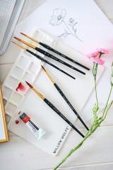 Sizzix - Studio Media Mat With Palette & Brush Hold by Willow Wolfe