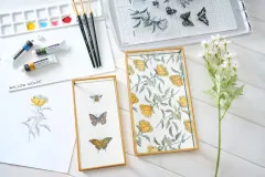 Sizzix - Studio Media Mat With Palette & Brush Hold by Willow Wolfe