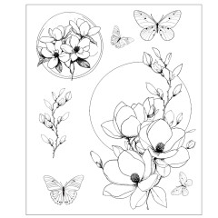 Sizzix - Clear Stamps by Willow Wolfe - Magnolia