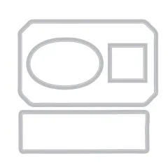 Sizzix - Clear Stamps with Cutting Dies by 49 & Market - Globetrotter's Mark