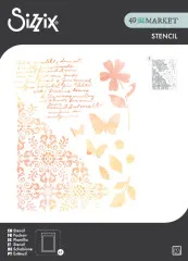 Sizzix - A4 Stencil by 49 & Market - Petal Play