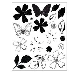 Sizzix - Clear Stamps with Cutting Dies by 49 & Market - Sweet Sprigs