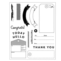 Sizzix - Clear Stamps with Cutting Dies by 49 & Market - Tag It