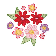 Sizzix - Clear Stamps with Cutting Dies by Vicki Boutin - Floral Layers #1