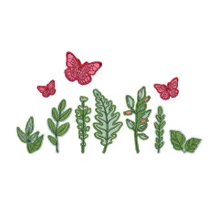 Sizzix - Clear Stamps with Cutting Dies by Vicki Boutin - Greenery Layers #1