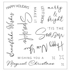Sizzix - Clear Stamps - Winter Sentiments