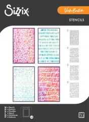 Sizzix - Layered Stencil by Vicki Boutin - Words and Numbers