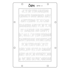 Sizzix - Layered Stencil by Vicki Boutin - Words and Numbers