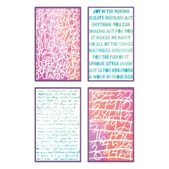 Sizzix - Layered Stencil by Vicki Boutin - Words and Numbers