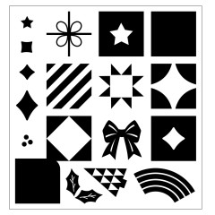 Sizzix - Clear Stamps - Print & Pattern Holiday in the Square