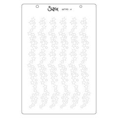 Sizzix Stencil Schablone mit Sternen-Muster im Format A6