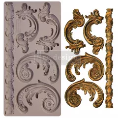 Prima Re-Design Mould - Lilian Scrolls