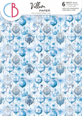 Elegance of Blue - A4 Vellum Paper Patterns