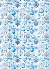 Elegance of Blue - A4 Vellum Paper Patterns