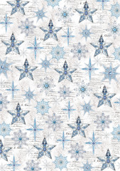 Elegance of Blue - A4 Vellum Paper Patterns