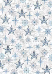 Elegance of Blue - A4 Vellum Paper Patterns