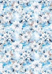 Elegance of Blue - A4 Vellum Paper Patterns