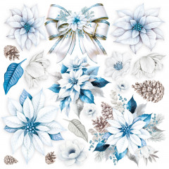 Elegance of Blue - 6x6 Vellum Fussy Cut Paper