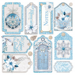 Elegance of Blue - 6x6 Vellum Fussy Cut Paper