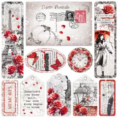 Paris Je taime - 6x6 Vellum Fussy Cut Paper