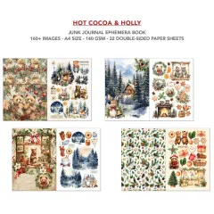 Hot Cocoa & Holly - A4 Junk Journal Ephemera Book