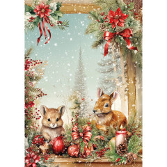 Hot Cocoa & Holly - A5 Rice Paper Mix