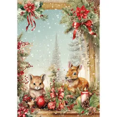 Hot Cocoa & Holly - A5 Rice Paper Mix