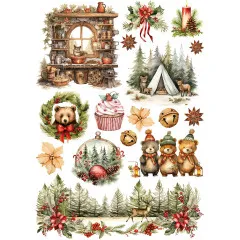 Hot Cocoa & Holly - A5 Rice Paper Mix