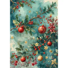 Hot Cocoa & Holly - A5 Rice Paper Mix