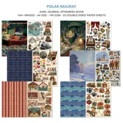 Polar Railway - A4 Junk Journal Ephemera Book